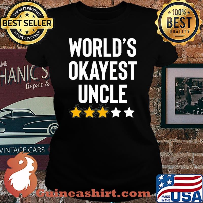 Worlds Okayest Uncle Birthday Christmas Stars s Laides tee