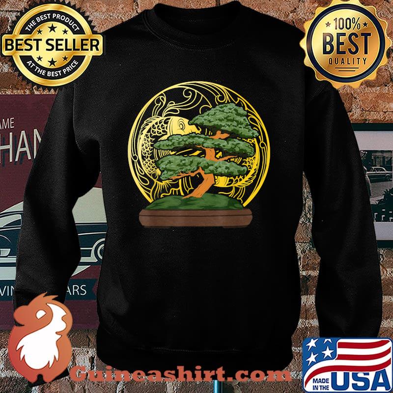 Zen Buddhist Japan Aesthetic Fish Gardening Bonsai Tree T-Shirt Sweater