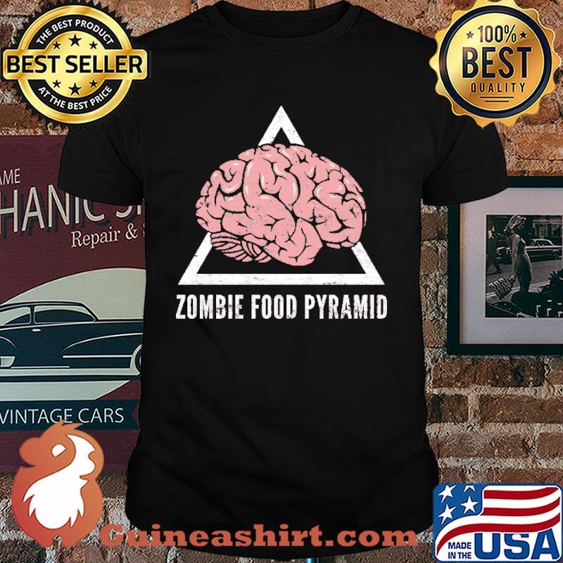 Zombie Food Pyramid Brain Shirt