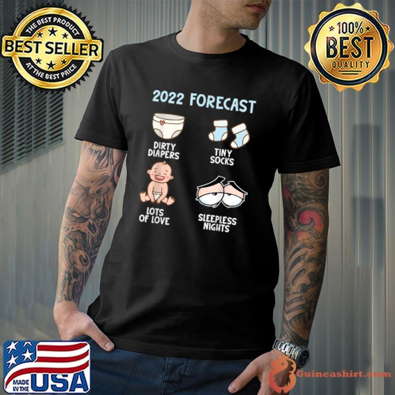 2022 Forecast New Dad Mom Baby Announcement T Shirt Unisex