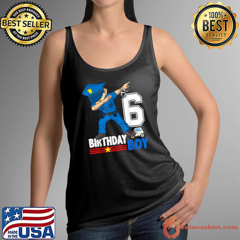 6 Years Old Police Birthday Officer Cop Car 6th T-Shirt Tank Top