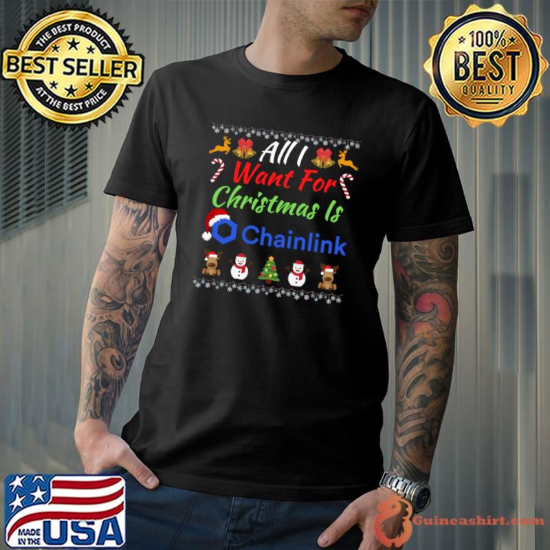 All I Want For Christmas Is Chainlink, ChainLink Crypto T-s Unisex