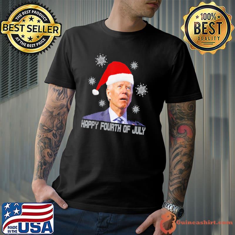 Anti Joe Biden Happy 4th of July Merry Christmas T-Shirt Unisex