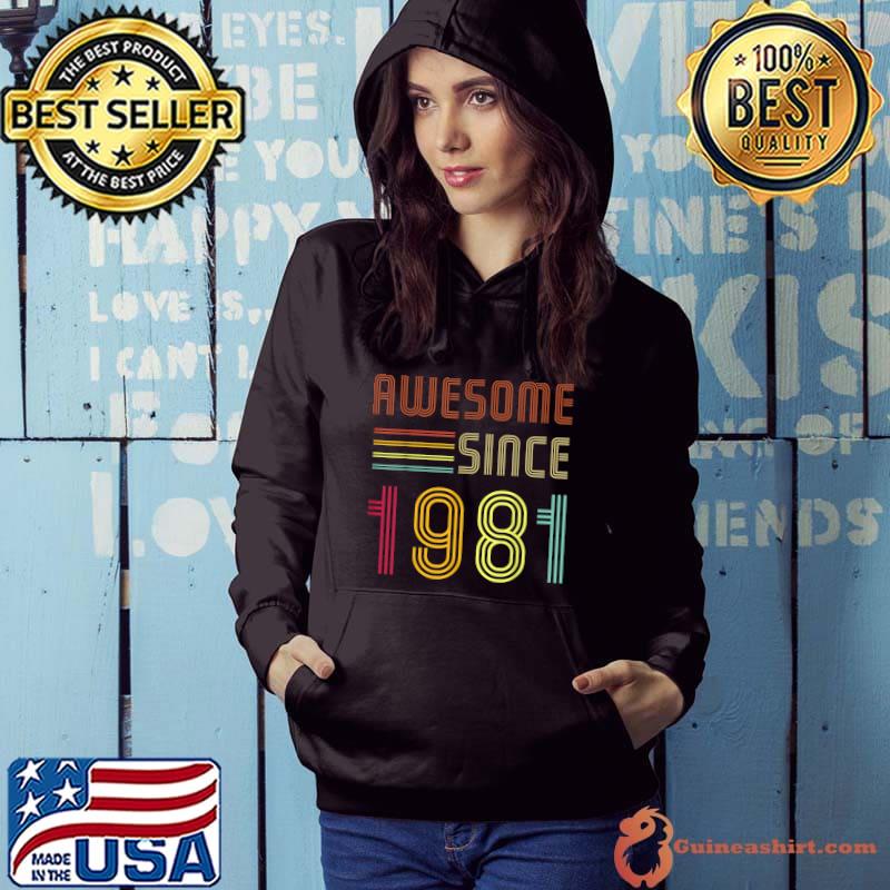 Awesome Awesome Since 1981 40th Birthday Retro T-Shirt