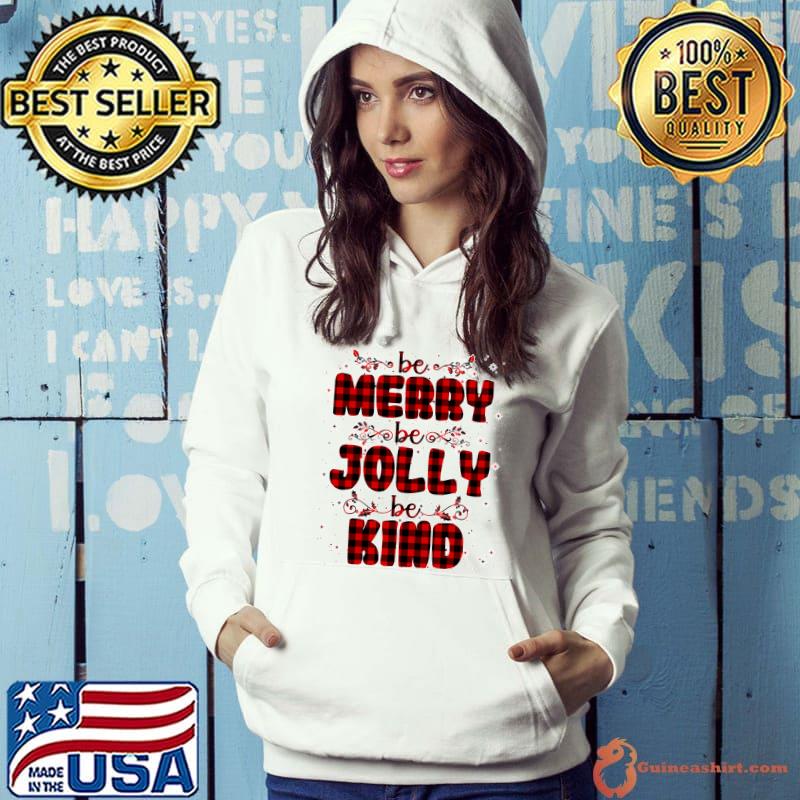 Awesome be Merry Be Jolly Be Kind Christmas Tree Family Christmas T-Shirt