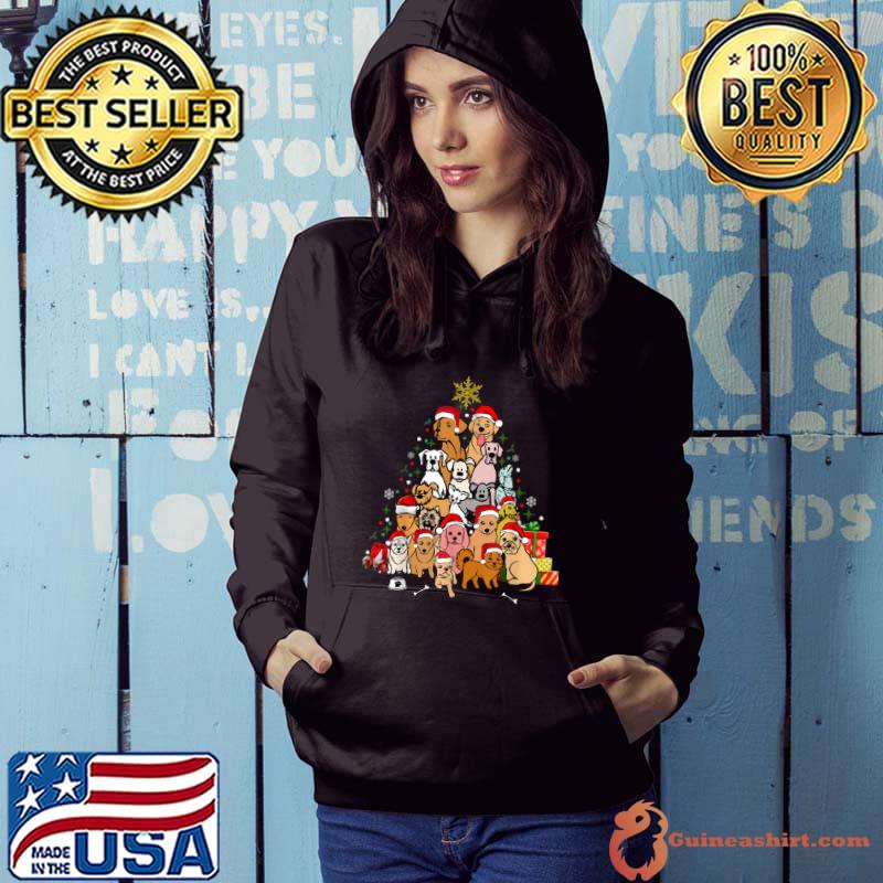 Awesome Dogs Christmas Tree Cute Dogs Santa Xmas Dog Owner Christmas T Shirt