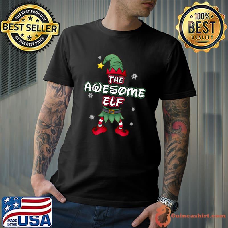 Awesome Elf christmas pajamas pjs matching family group T Shirt Unisex