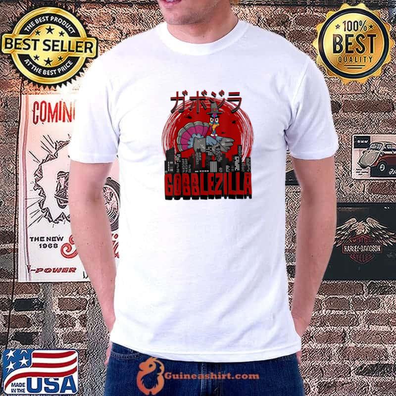 Awesome gobblezilla Turkey Thanksgiving sunset T-Shirt