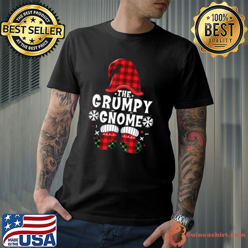 Awesome grumpy Gnome Buffalo Plaid Family Matching Christmas Pajama T Shirt