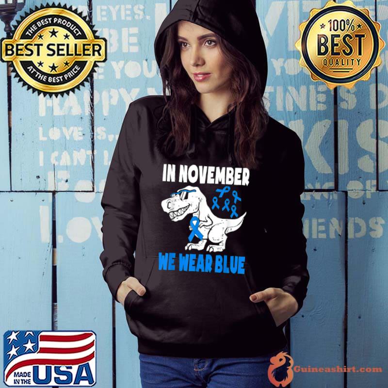 Awesome In November We Wear Blue Diabetes Awareness Toddler Kids T Shirt Hoodie