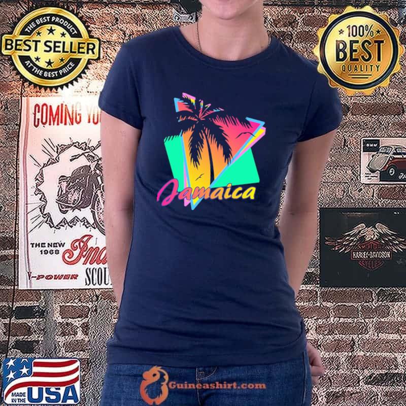Awesome Jamaica Holiday Coconut Trees And Seagulls Vintage Shirt Ladiestee