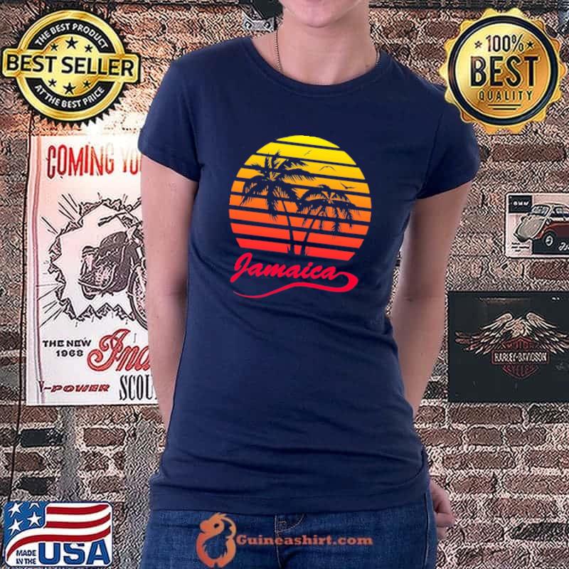 Awesome Jamaica Sunset Holiday Blood Moon Vintage Shirt Ladiestee