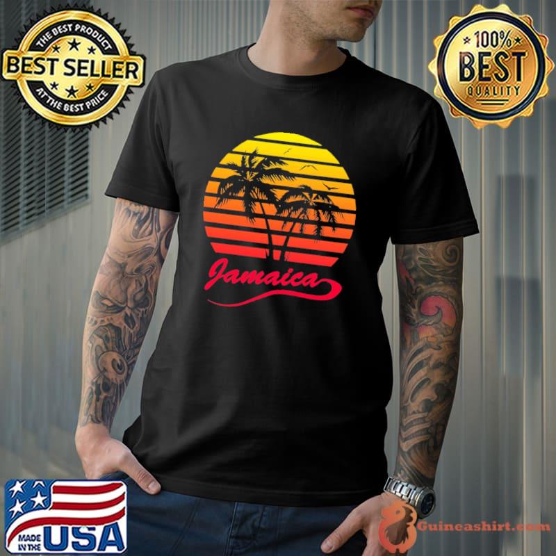 Awesome Jamaica Sunset Holiday Blood Moon Vintage Shirt Unisex