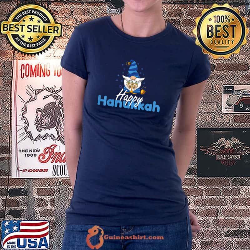 Awesome Jewish Hanukkah 2021 Elf Drawf Gnome Menorah Happy Hanukkah T Shirt Ladiestee