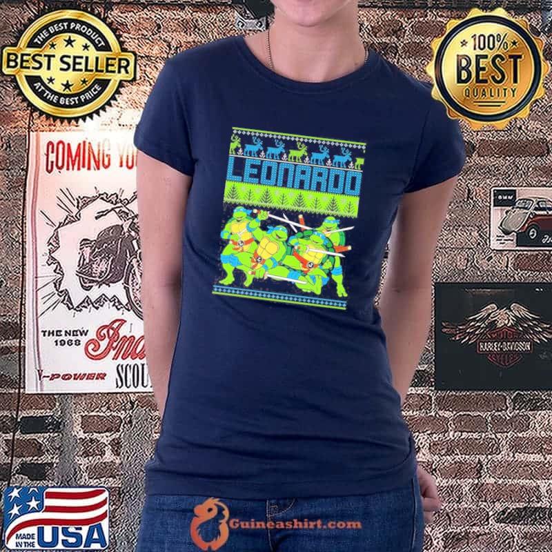 Awesome leonardo TMNT Christmas Style T-Shirt Ladiestee