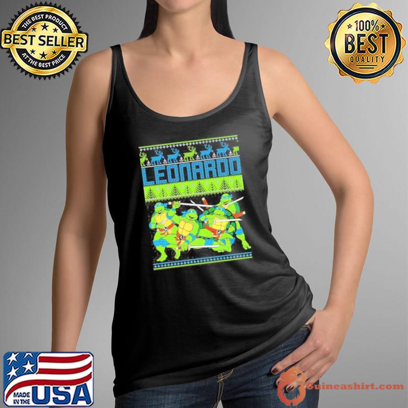 Awesome leonardo TMNT Christmas Style T-Shirt Tank Top