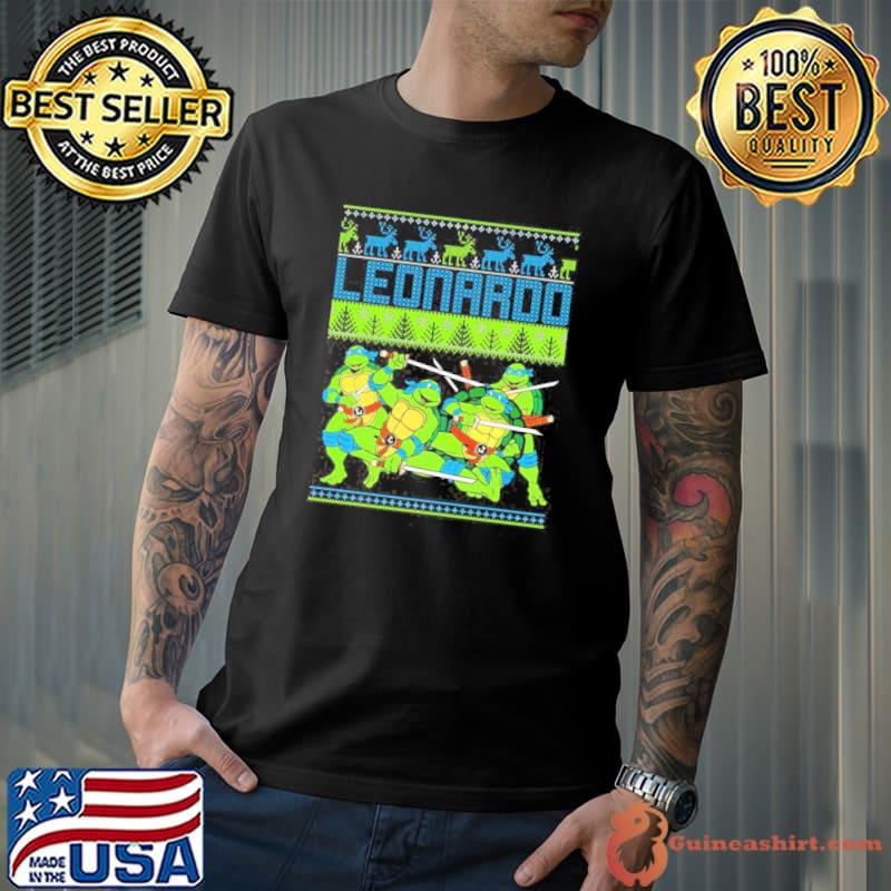 Awesome leonardo TMNT Christmas Style T-Shirt