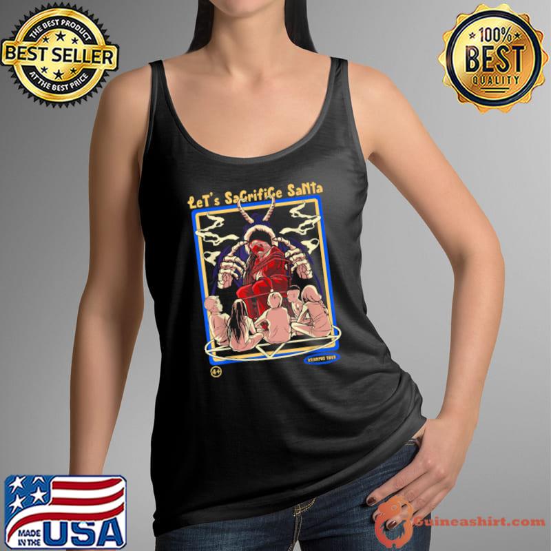 Awesome Let’s Sacrifice Santa Funny Krampus Kids Game Goth Christmas T Shirt Tank Top