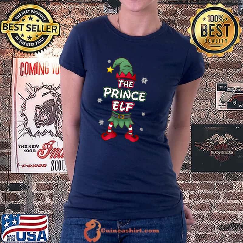 Awesome Prince Elf christmas pajamas pjs matching family group T Shirt Ladiestee