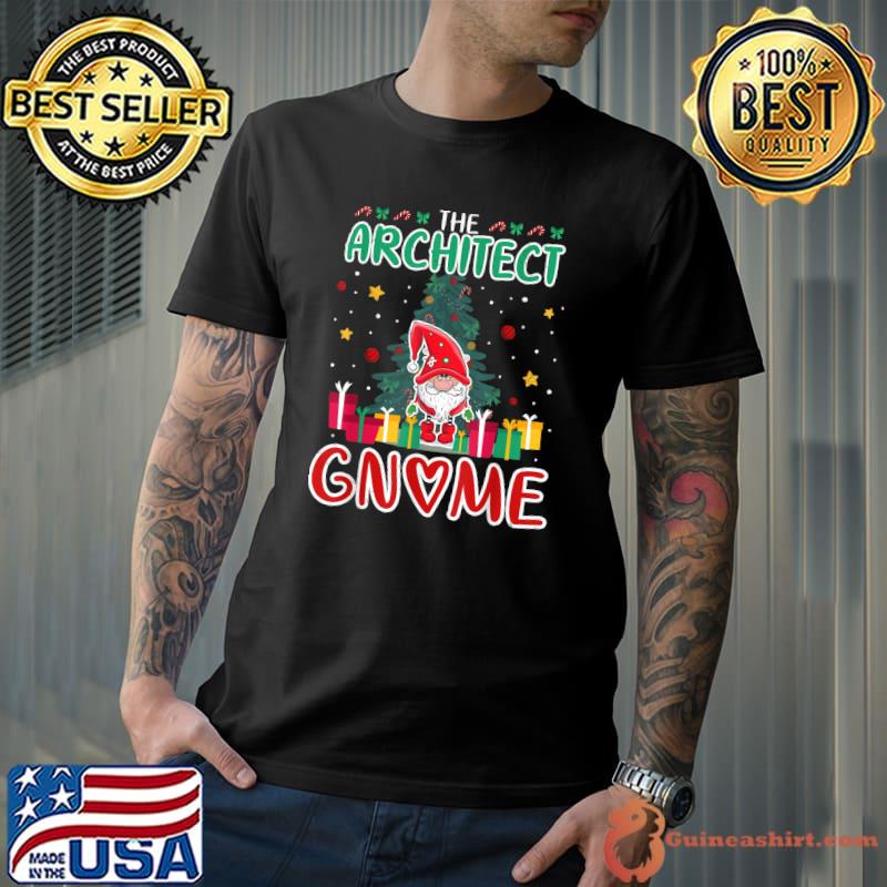 Awesome the Architect Gnome Xmas Tree Group Christmas Matching T-Shirt