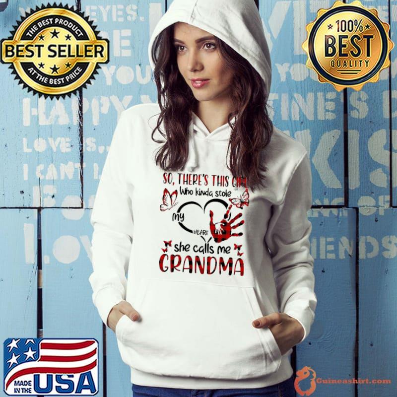 Awesome There This Girl She Call Me Grandma Shirt