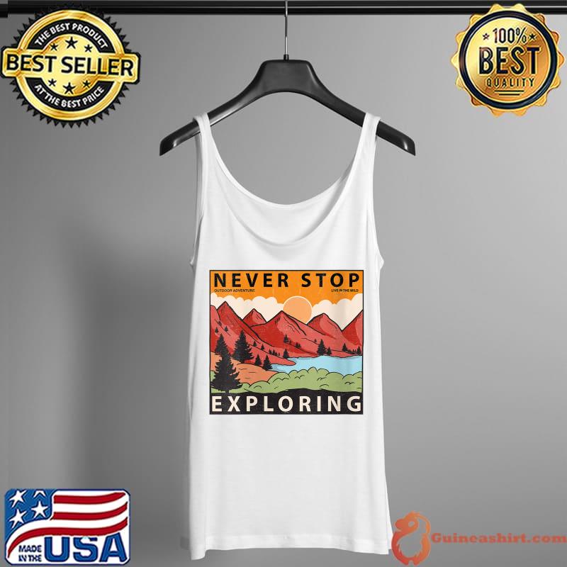 Awesome vintage Mountain exploring Outdoor Sun LandScape adventure T-Shirt Tank Top