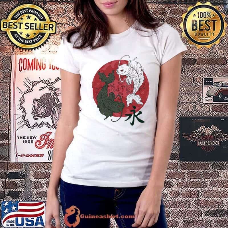 Awesome yin Yang Koi Fish Shirt Ladiestee