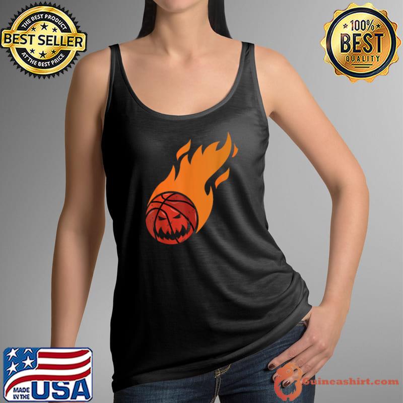 Basketball Player Scary Pumpkin Halloween Costume T-Shirt Tank Top
