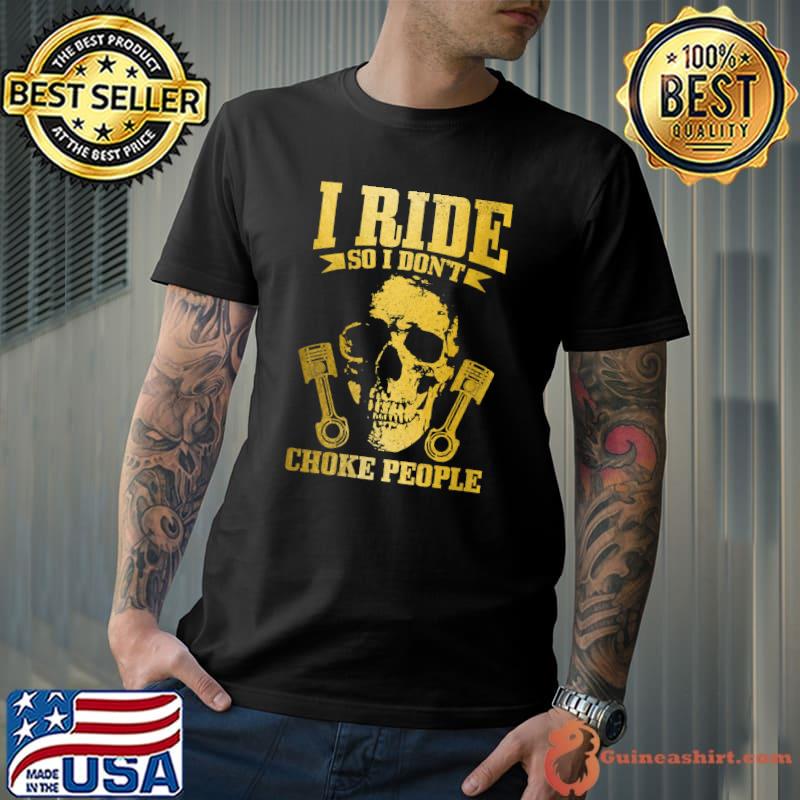 Best biker Vintage Skull Motorcycle Funny Biker T-Shirt