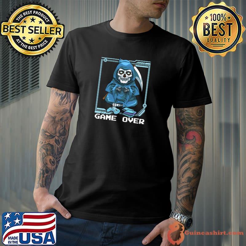 Best game Over Grim Reaper Video Gamer Halloween Costume T-Shirt Unisex