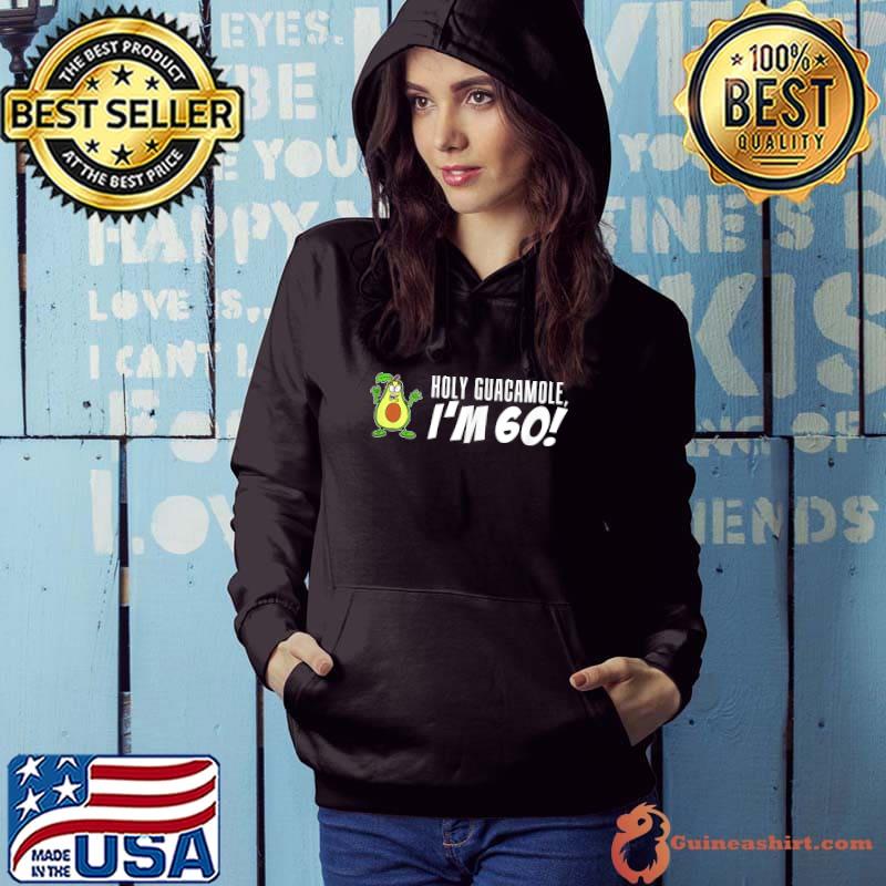 Best holy Guacamole I'm 60 Cartoon Avocado Veggie Pun 60th T-Shirt