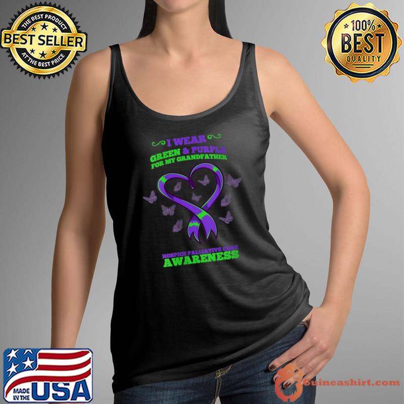 Best i Wear Green Purple Grandfather Hospice Palliative Care T-Shirt Tank Top