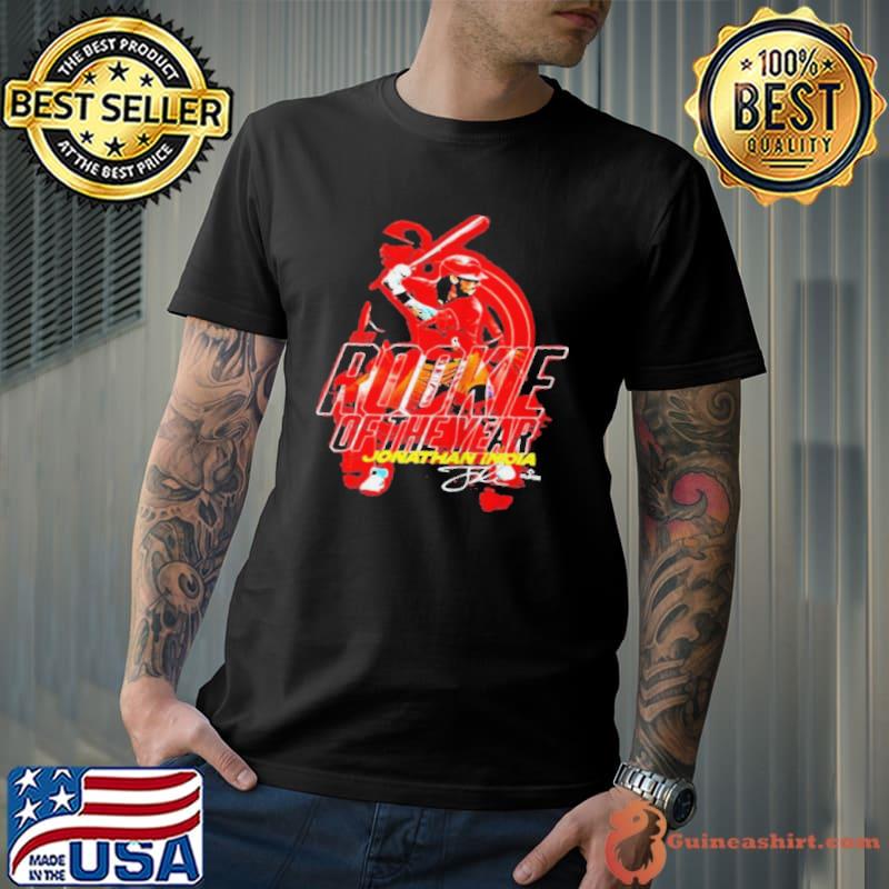 Best Jonathan India cincinnatI reds 2021 rookie of the year signature shirt