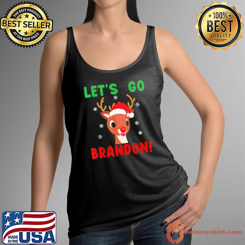Best Let’s Go Brandon Christmas Rudolph T-Shirt Tank Top