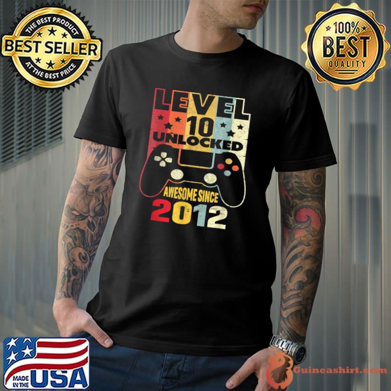 Best level 10 Unlocked Awesome 2012 Birthday Gift 10 Year Old T-Shirt