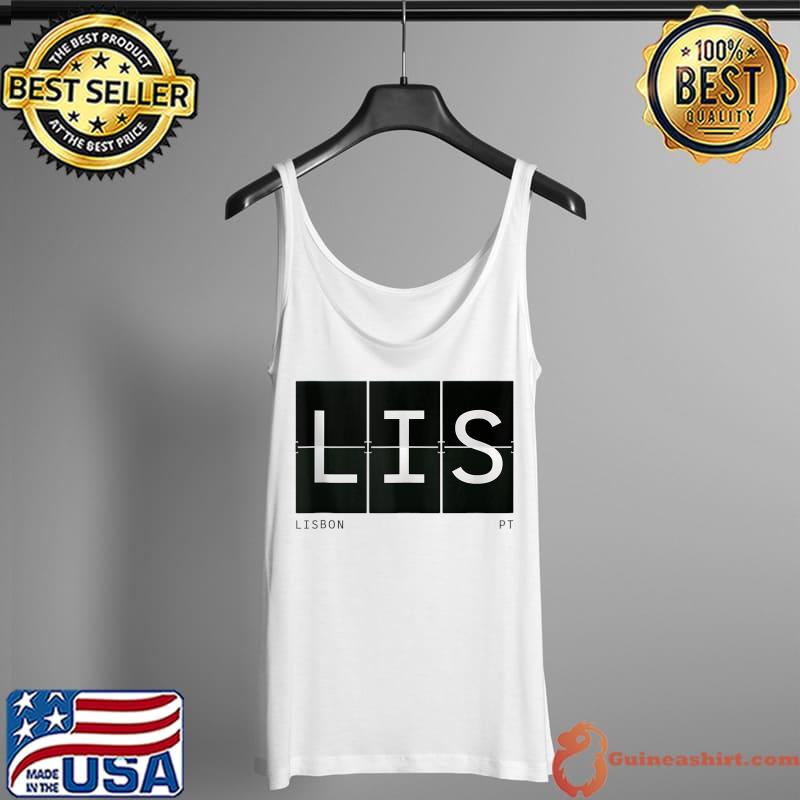 Best lIS Lisbon Portugal Retro Travel Airport Code Traveler T-Shirt Tank Top