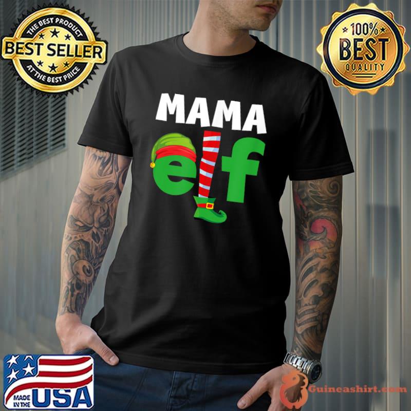 Best mama Elf Funny Humor Family Christmas Pajamas T-Shirt