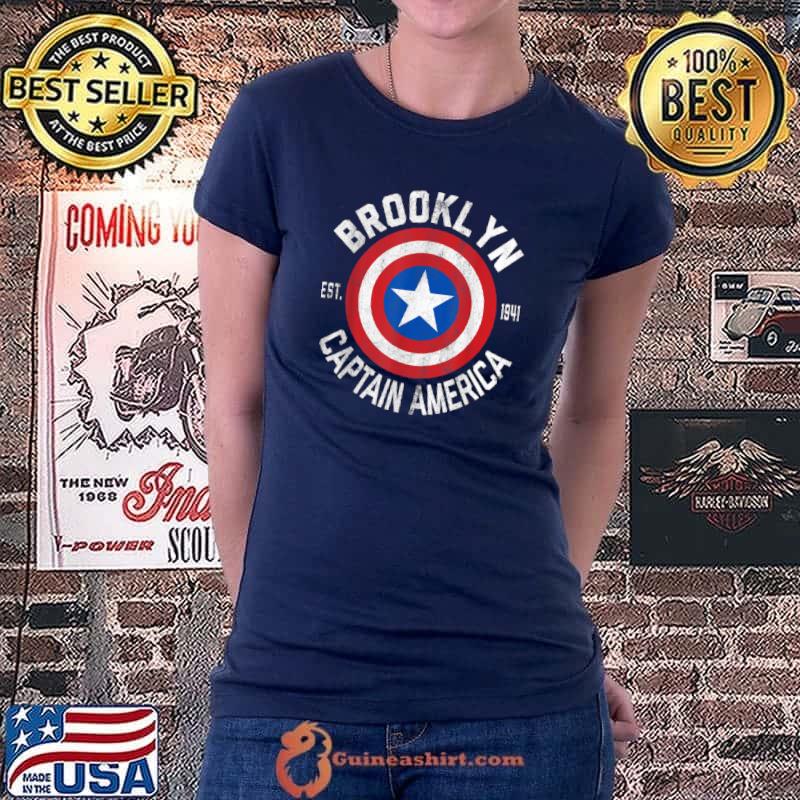 Best Marvel Captain America Brooklyn Shield T Shirt Ladiestee