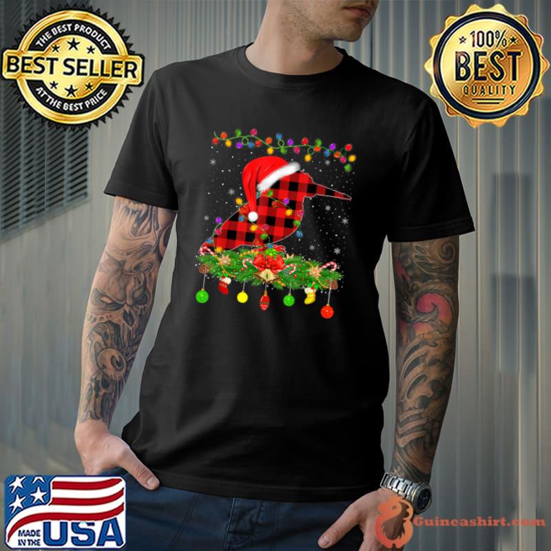 Best Matching Buffalo Plaid Kingfisher Bird Christmas Pajama T Shirt