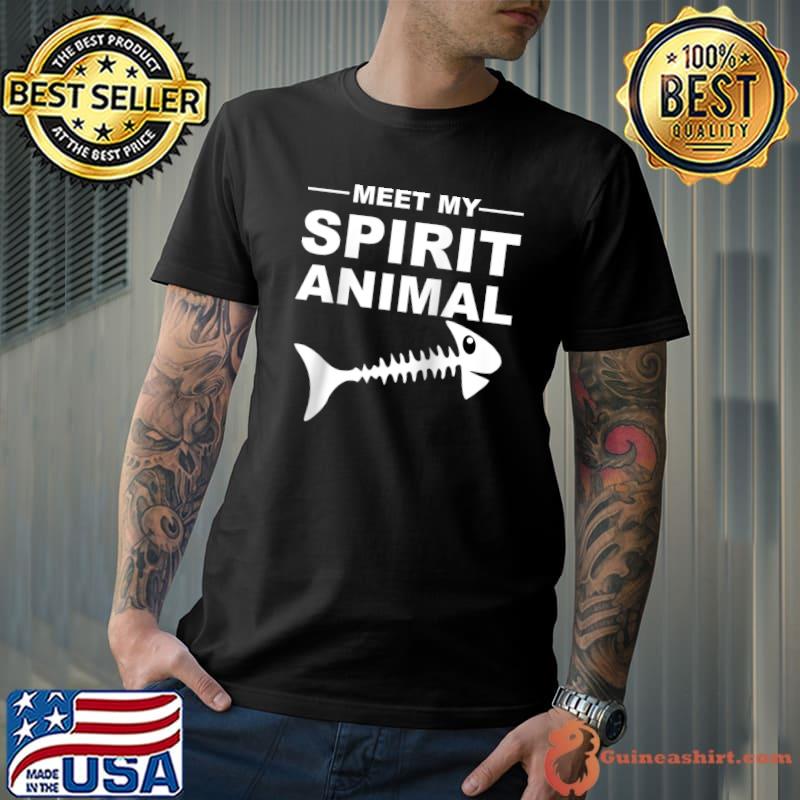 Best meet my spirit animal - Dead Fish Bone 2 - Fan Fun Raglan Baseball T-shirt