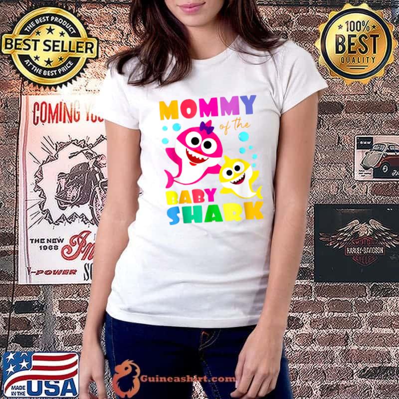 Best mommy Of The Baby Shark Birthday Mommy Shark T-Shirt Ladiestee