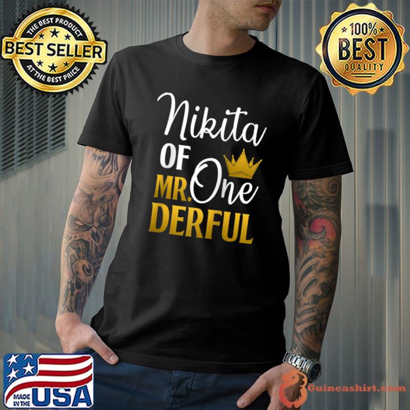 Best nikita Of Mr Onederful 1st Birthday First One-Derful T-shirt