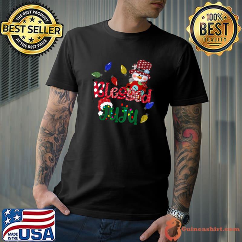 Best personalized Snowman Christmas Shirt Blessed Juju T-Shirt