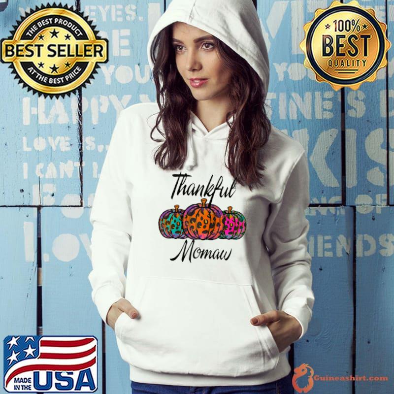 Best thankful Momaw Fall Season Leopard Pumpkin T-shirt