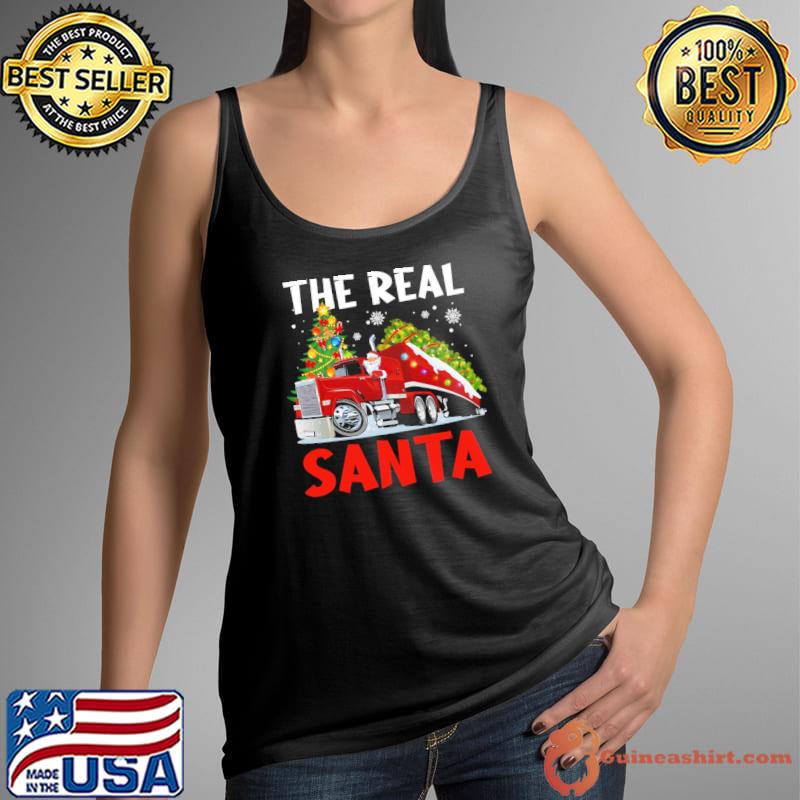 Best The Real Santa Trucker Christmas Shirt Tank Top