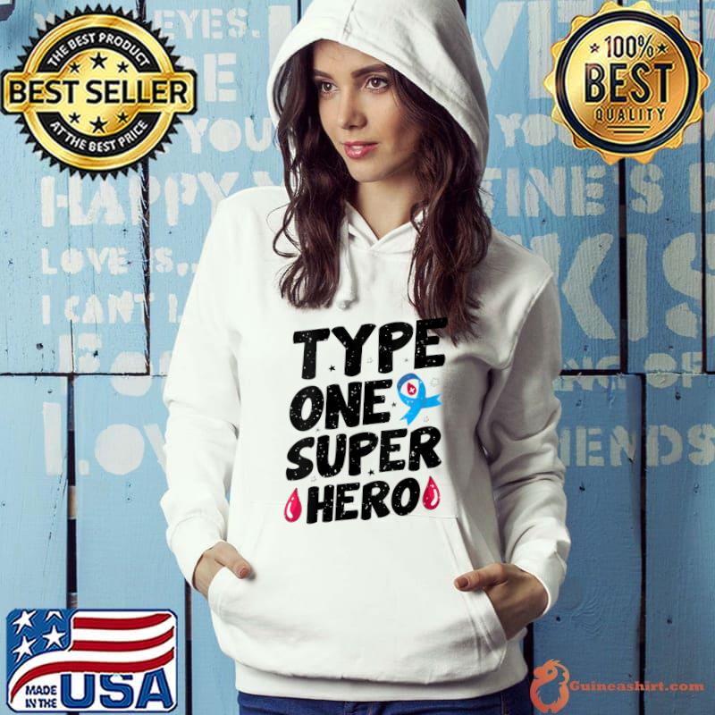 Best type 1 Superhero Diabetes Awareness T-Shirt Hoodie