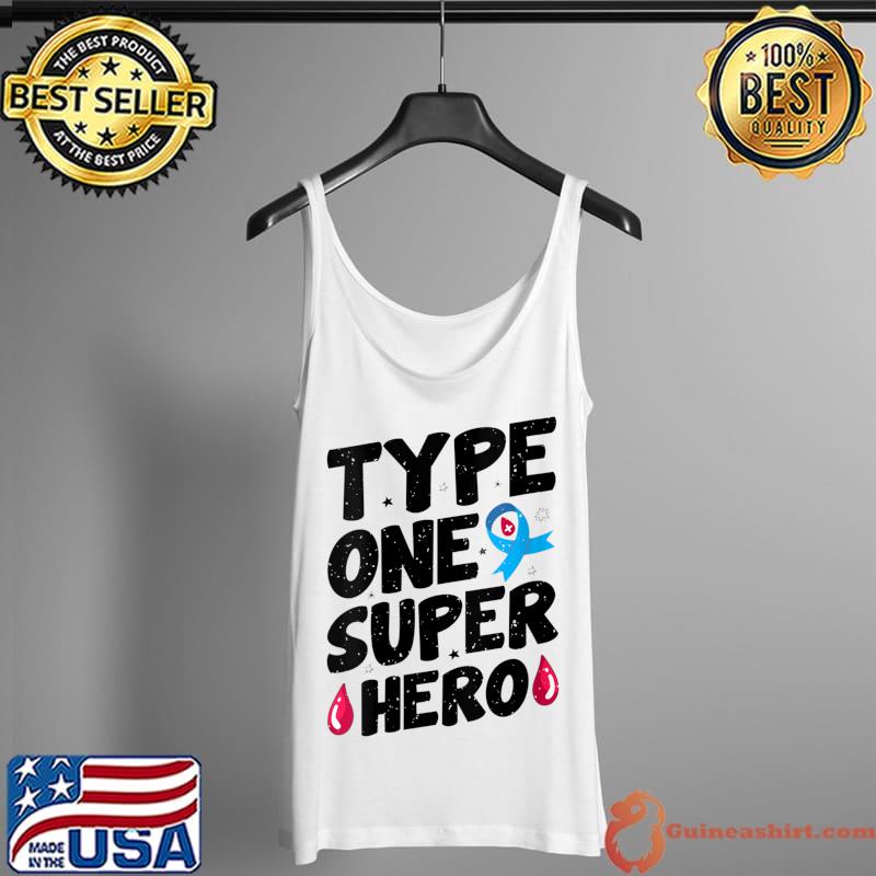 Best type 1 Superhero Diabetes Awareness T-Shirt Tank Top