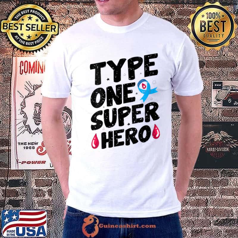 Best type 1 Superhero Diabetes Awareness T-Shirt