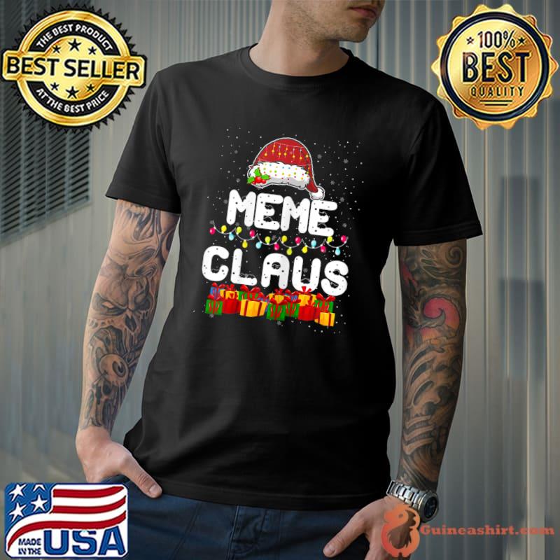 Best womens Meme Claus Matching Christmas Grandma Xmas Santa T-Shirt