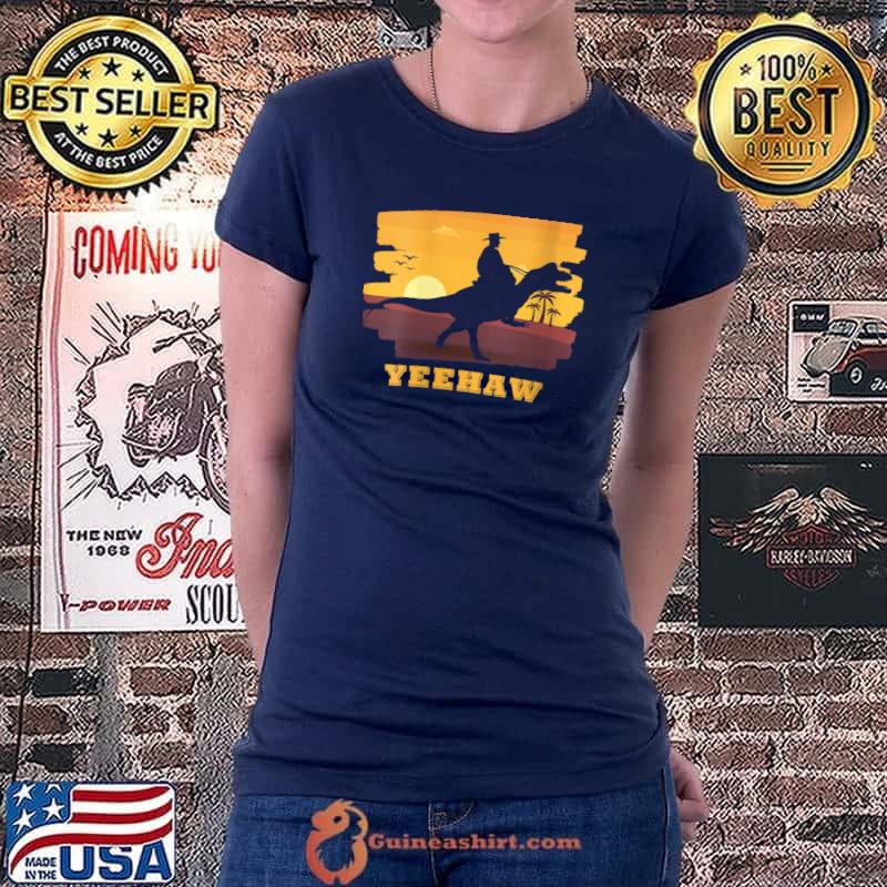 Best yeehaw ! Desert T-Rex Boy - Cowboy Riding Tyrannosaurus Rex T-Shirt